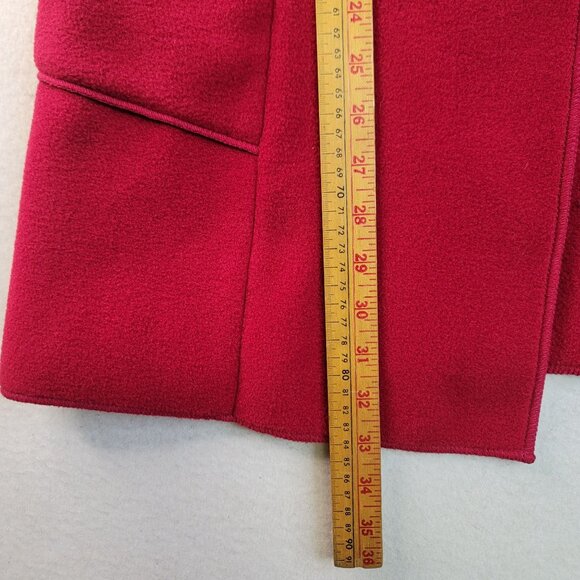 Janska Fleece Sleeveless Cloak Vest XS Oversized Red Casual Layering USA New - Picture 10 of 10